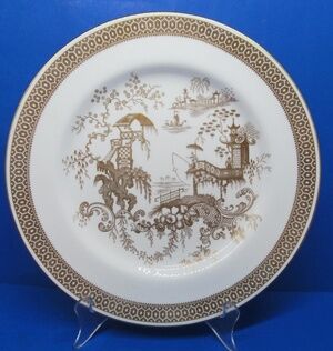 Spode Bone China Spodes Garden 10.5" Dinner plate Pristine Condition